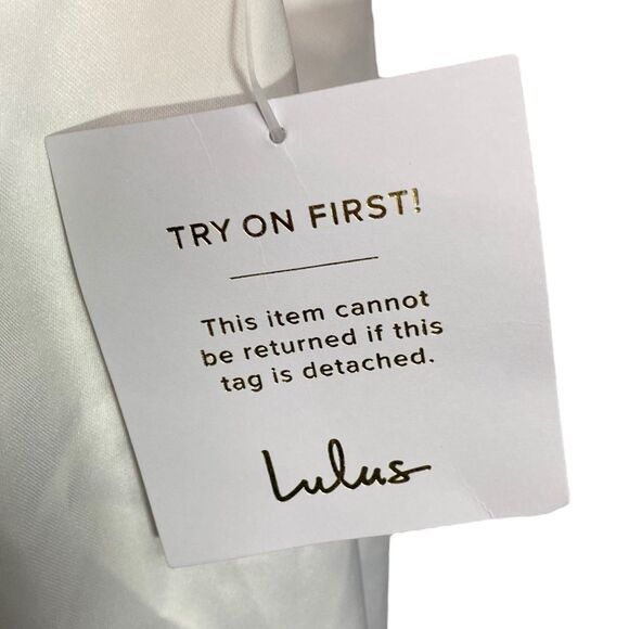 Lulus Sensational Promise Maxi Dress Womens S White Satin Mermaid Wedding NWT - Picture 9 of 10